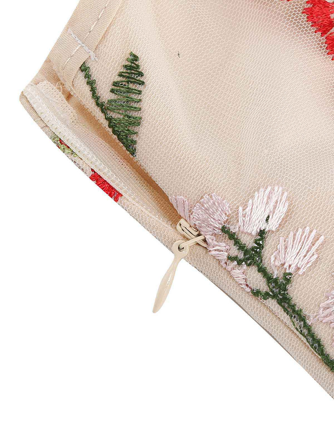 1950s Embroidered Floral V-Neck Swing Dress: timeless style reimagined