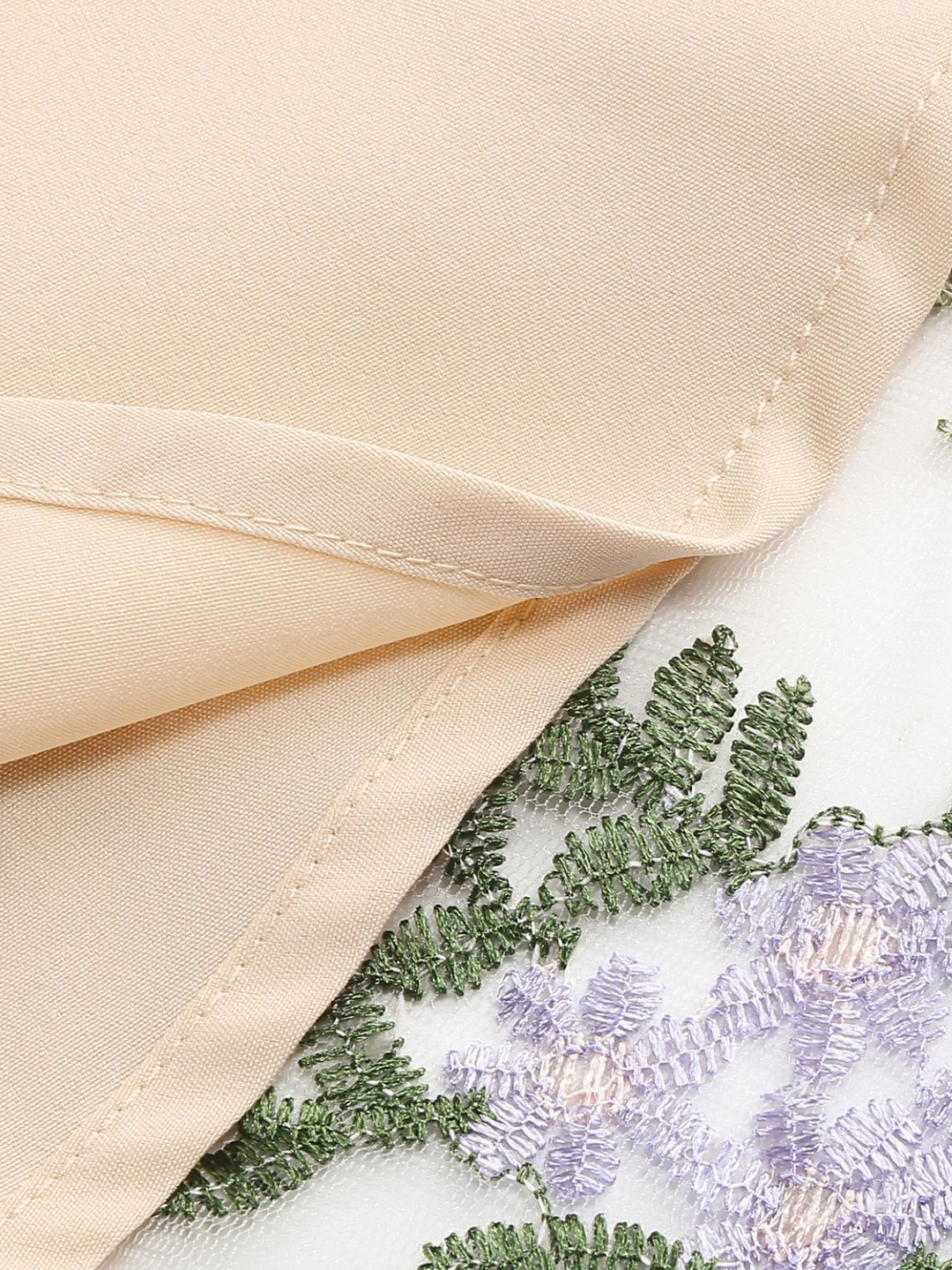 She slips into this 1950s Embroidered Mesh Lace-Up Sweetheart Neck Dress and suddenly it&