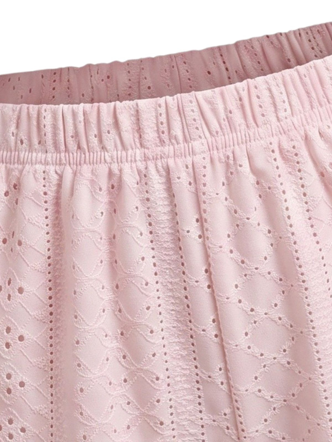 Pink Spaghetti Strap Ruffle Pajama Set 4