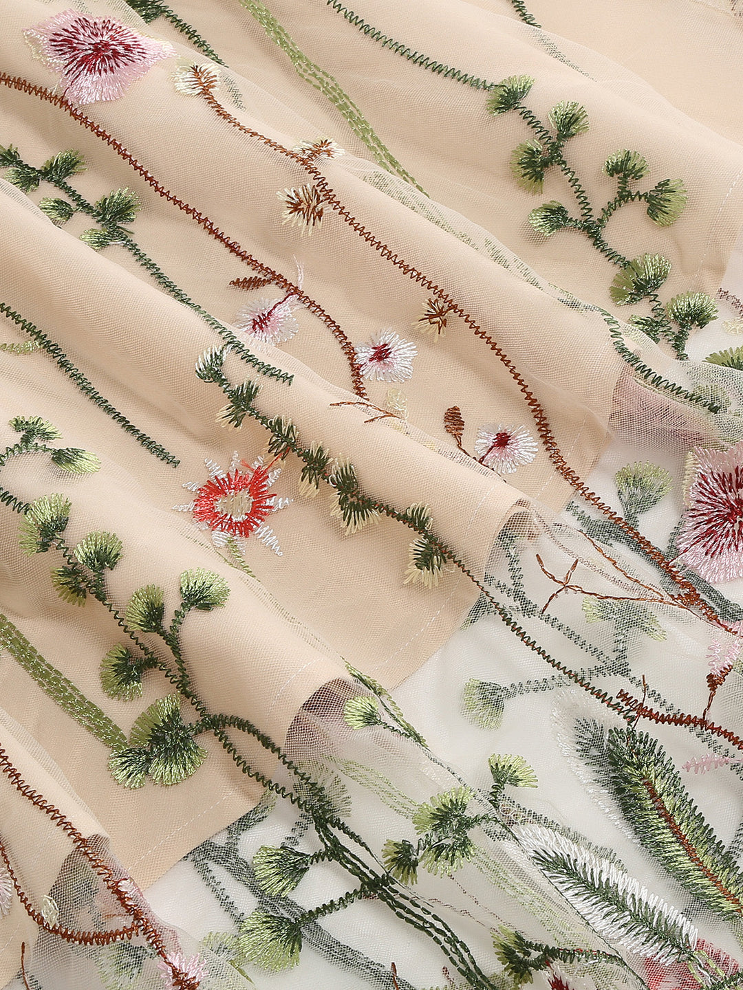 1950s Floral Embroidered Mesh Skirt — vintage elegance for the modern woman