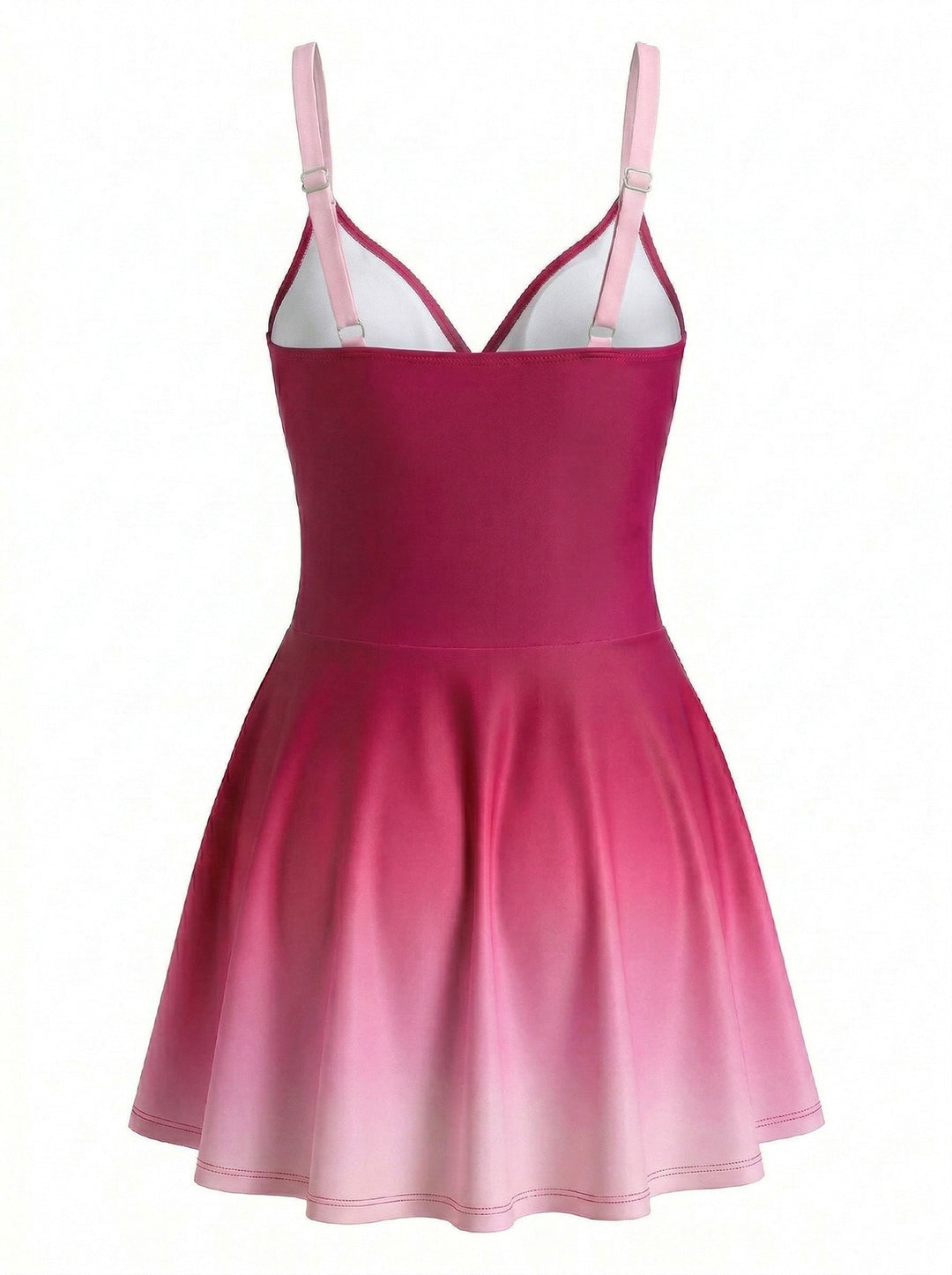 Mirrored Ombre Front Twist One-Piece Swim Dress, vintage dress, retro fashion, women, elegant