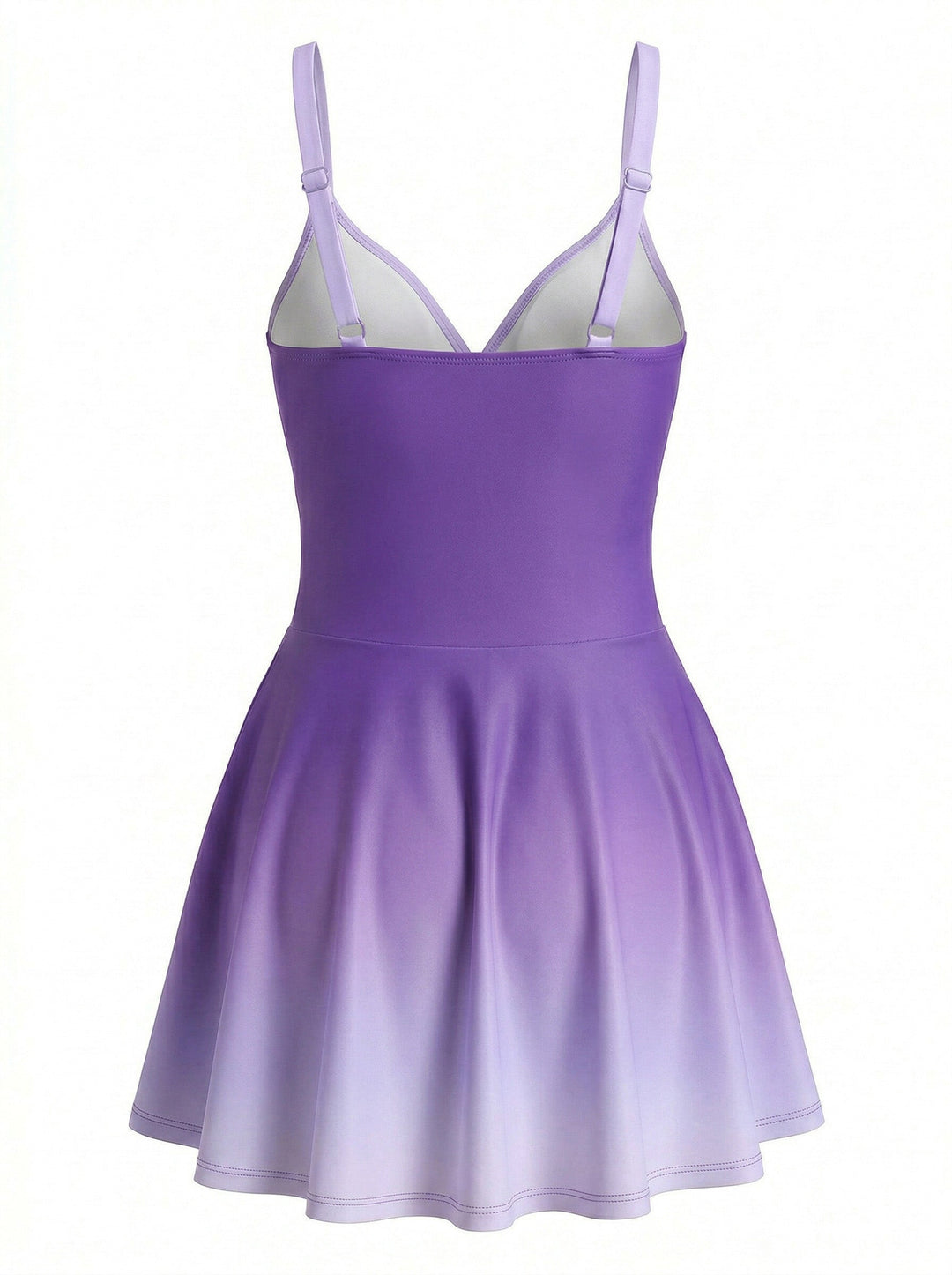 Mirrored Ombre Front Twist One-Piece Swim Dress, vintage dress, retro fashion, women, elegant
