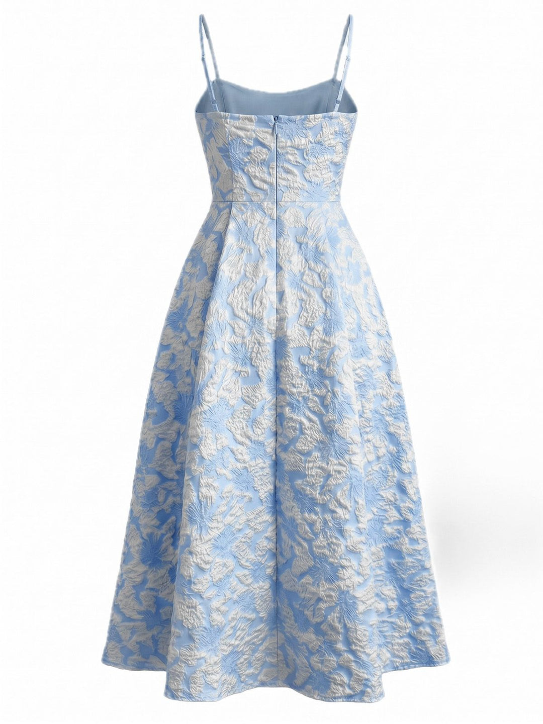 Yellow 1950s Floral Jacquard Textured Spaghetti Strap Midi Dress, vintage dress, retro fashion, rockabilly, pin-up fashion - perfect for women who love vintage and retro fashion