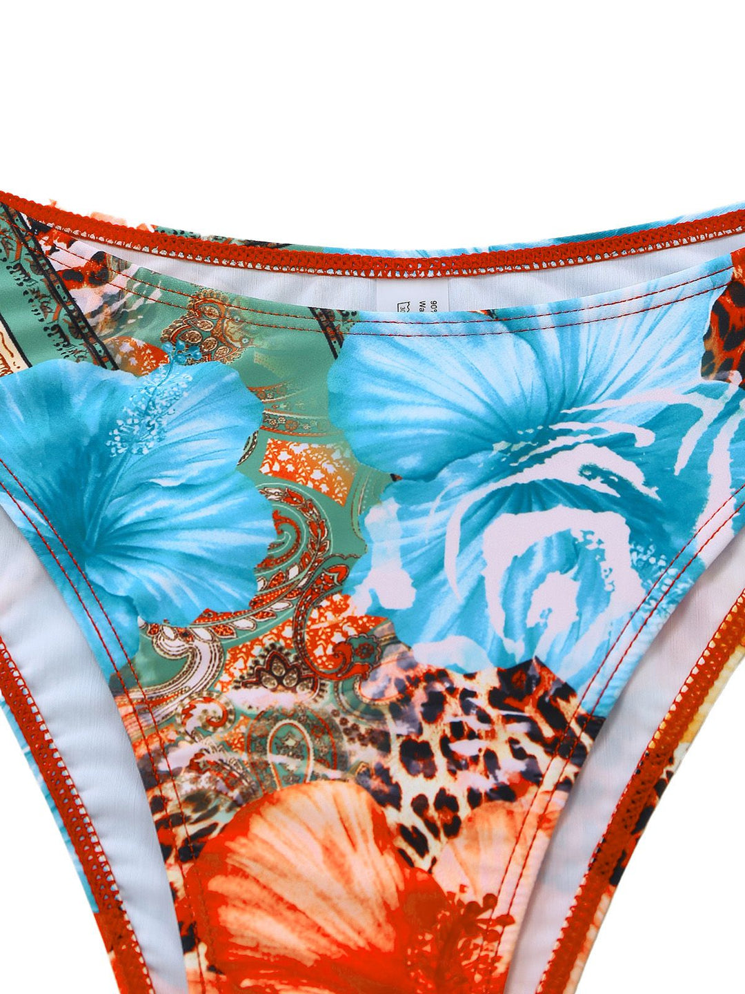 1950s Floral Leopard Halter Bikini Set &amp; Cover-Up - vintage fashion, retro style