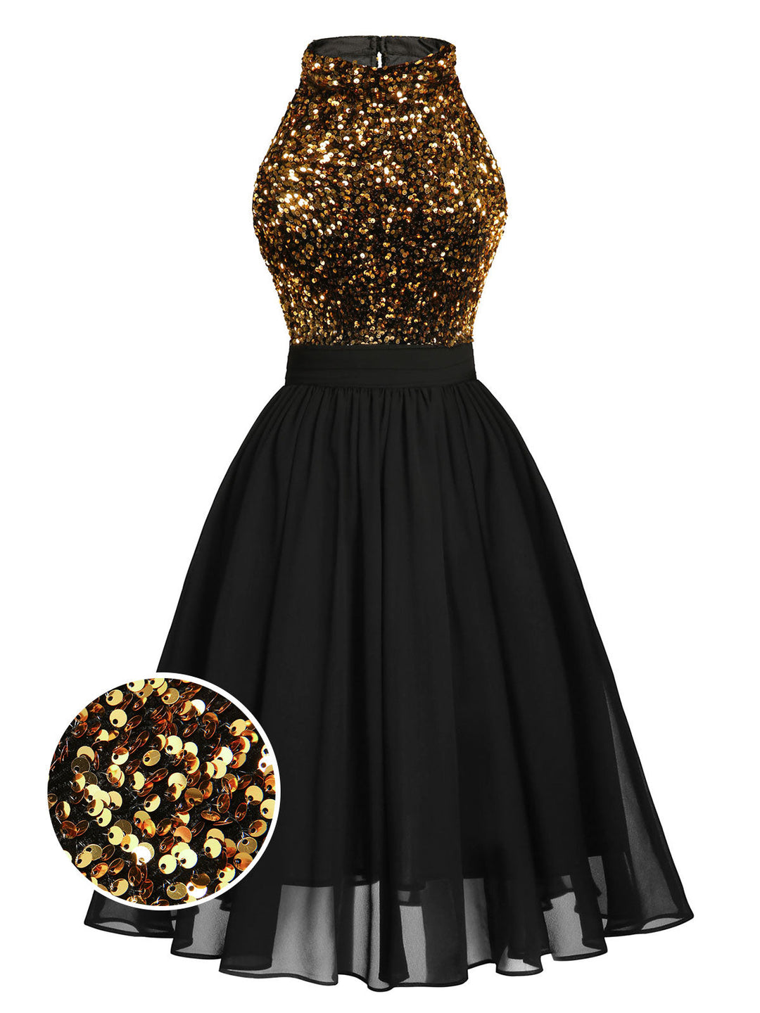 1950s Glitter Patchwork Dress: timeless style reimagined