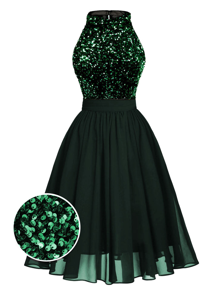 1950s Glitter Patchwork Dress — vintage elegance for the modern woman
