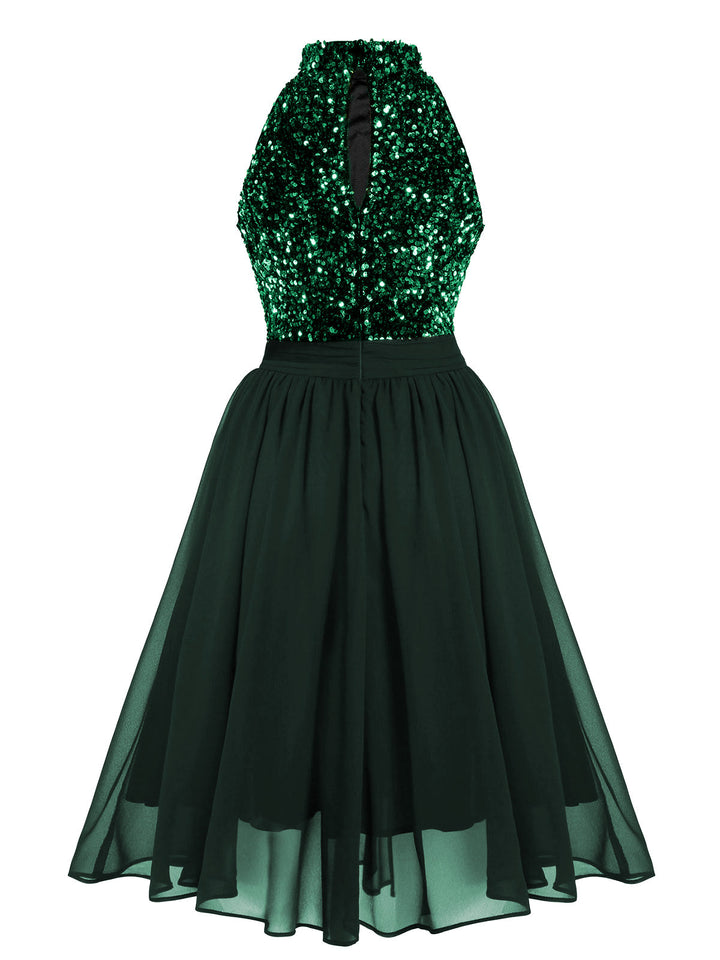 1950s Glitter Patchwork Dress — vintage elegance for the modern woman