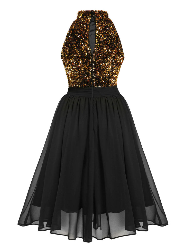 1950s Glitter Patchwork Dress — vintage elegance for the modern woman
