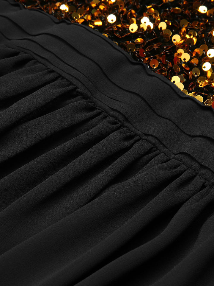 1950s Glitter Patchwork Dress — vintage elegance for the modern woman