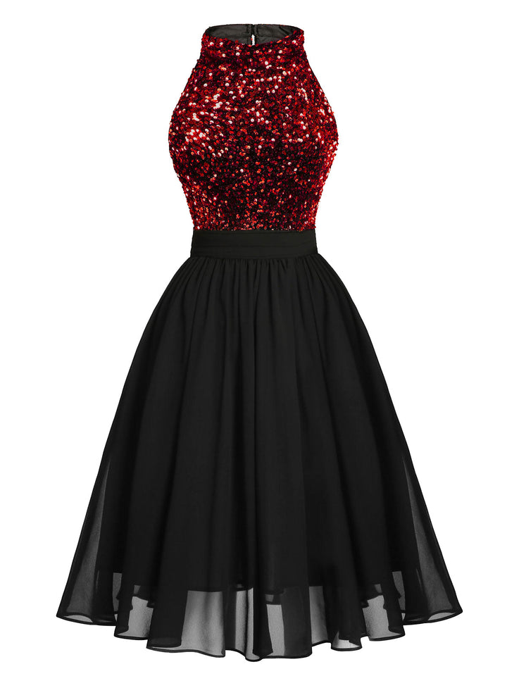 1950s Glitter Patchwork Dress — vintage elegance for the modern woman