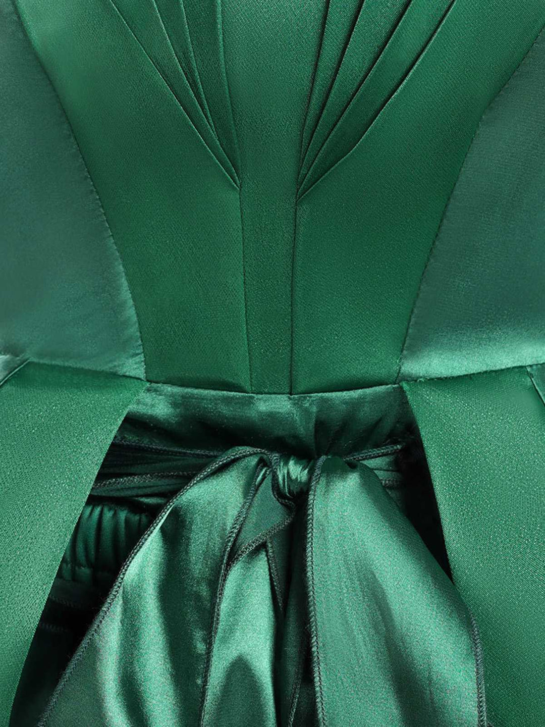 Green 1950s Wednesday Addams Inspired Satin Costume Set - vintage fashion, retro style, elegant red