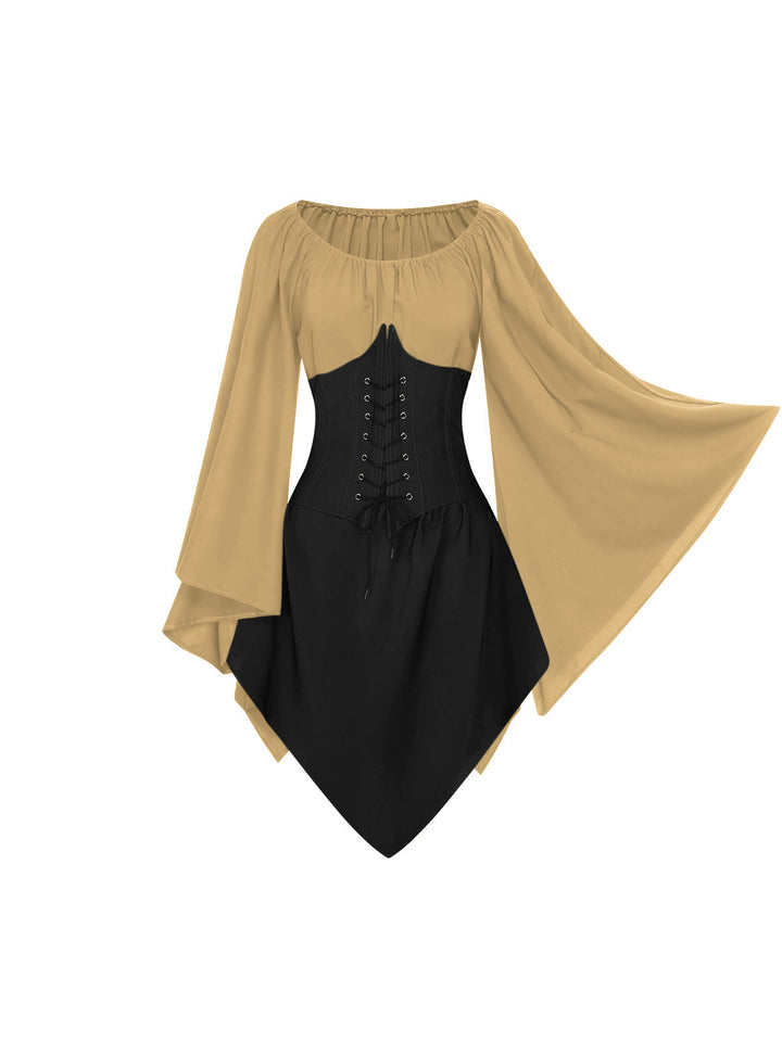 1950s Halloween Bat Sleeves Patchwork Dress, vintage dress, retro fashion, rockabilly, pin-up fashion - perfect for women who love vintage and retro fashion