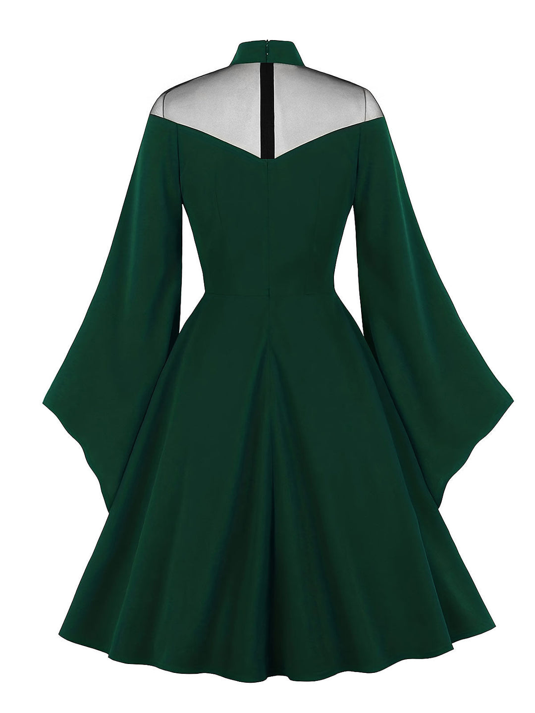 1950s Halloween Flare Sleeve Swing Dress — vintage elegance for the modern woman