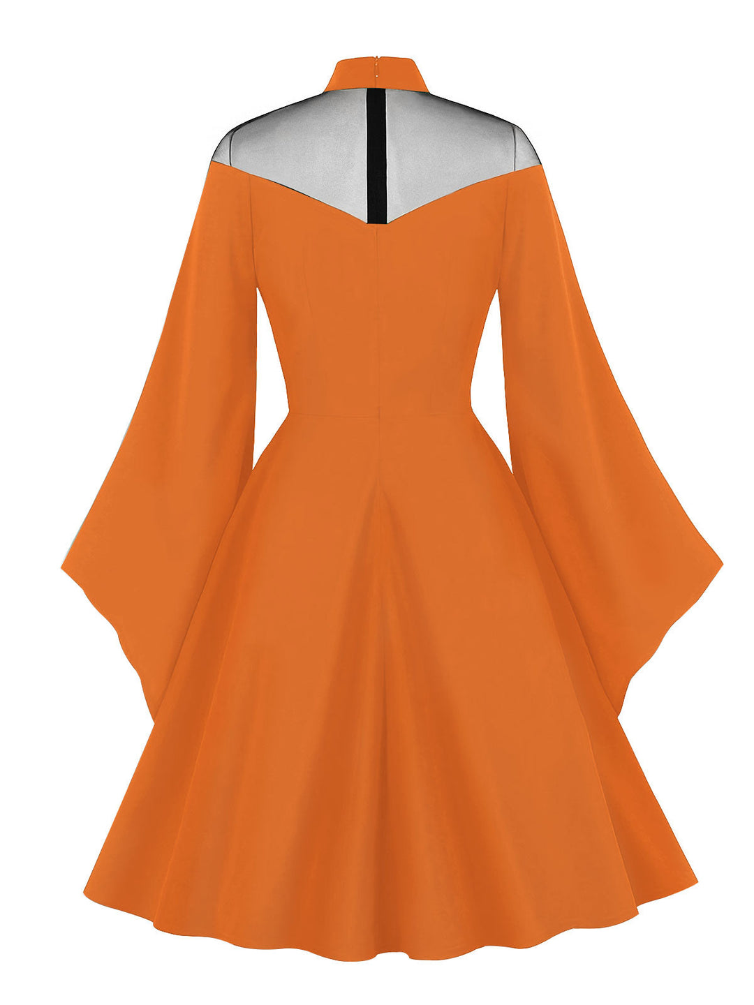 1950s Halloween Flare Sleeve Swing Dress — vintage elegance for the modern woman