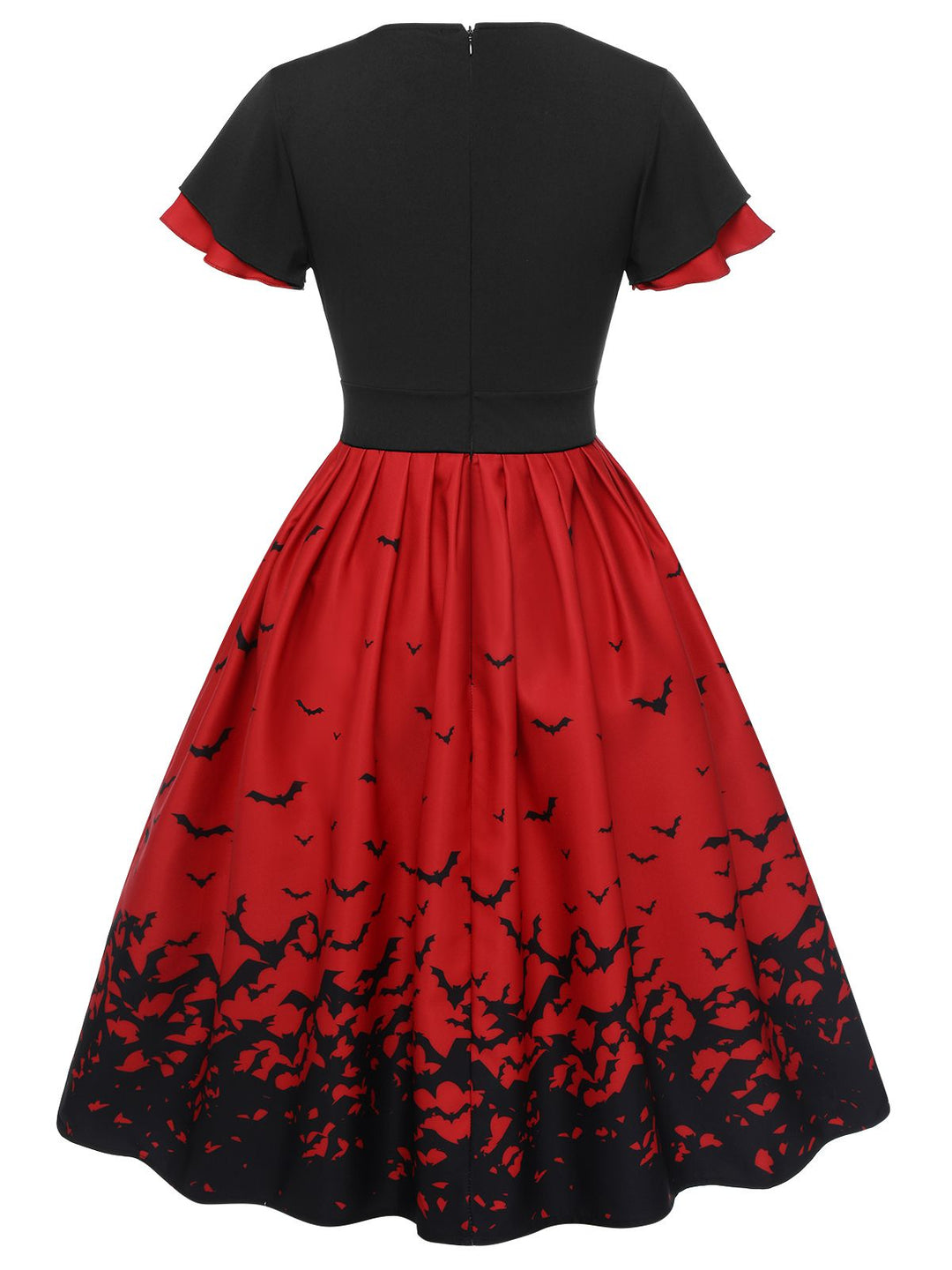 1950s Halloween Flounce Sleeve Swing Dress, vintage dress, retro fashion, rockabilly, pin-up fashion - perfect for women who love vintage and retro fashion