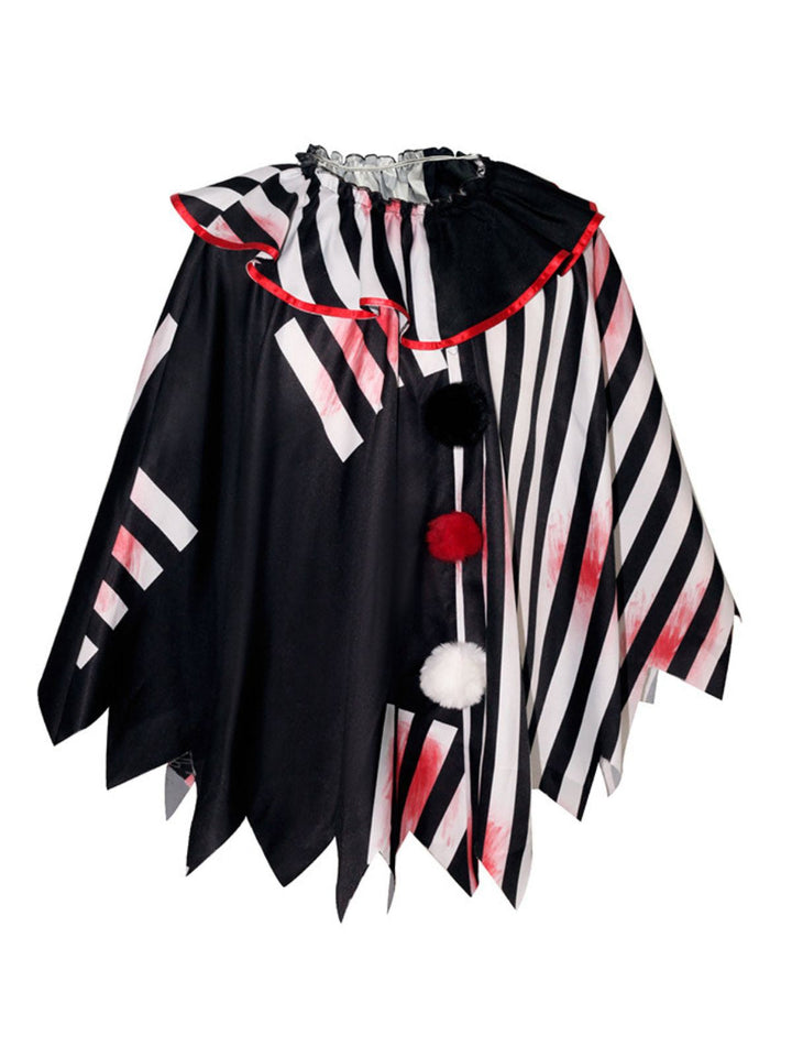 &amp; 1950s Halloween Horror Clown Cosplay Cloak - vintage fashion, retro style