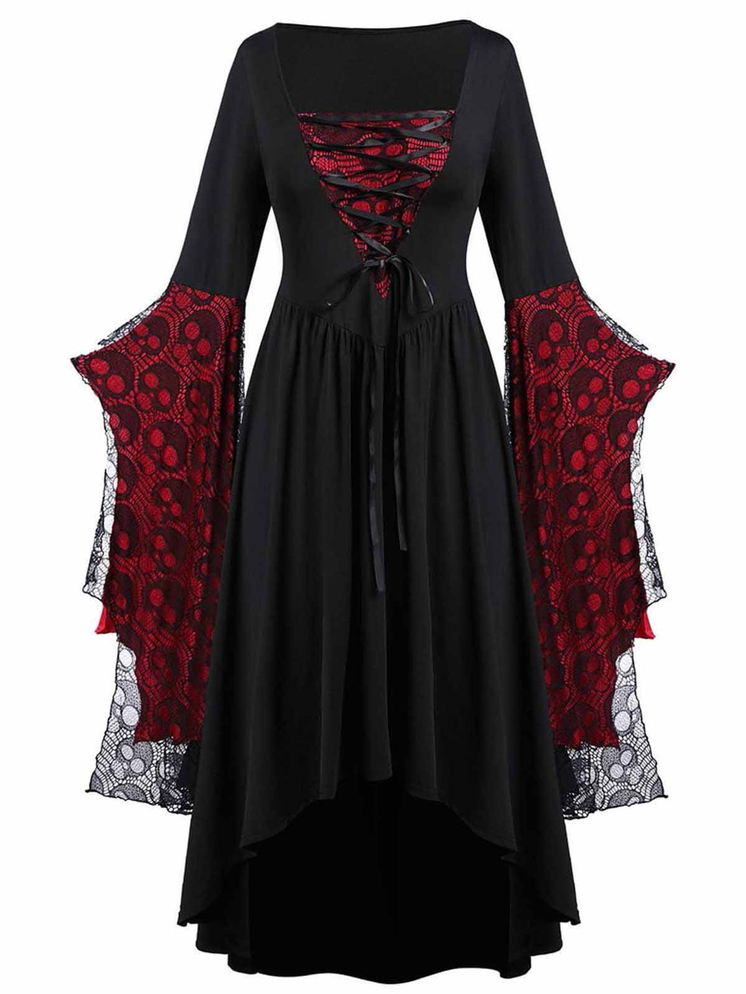 1950s Halloween Lace Patchwork Witch Dress — vintage elegance for the modern woman