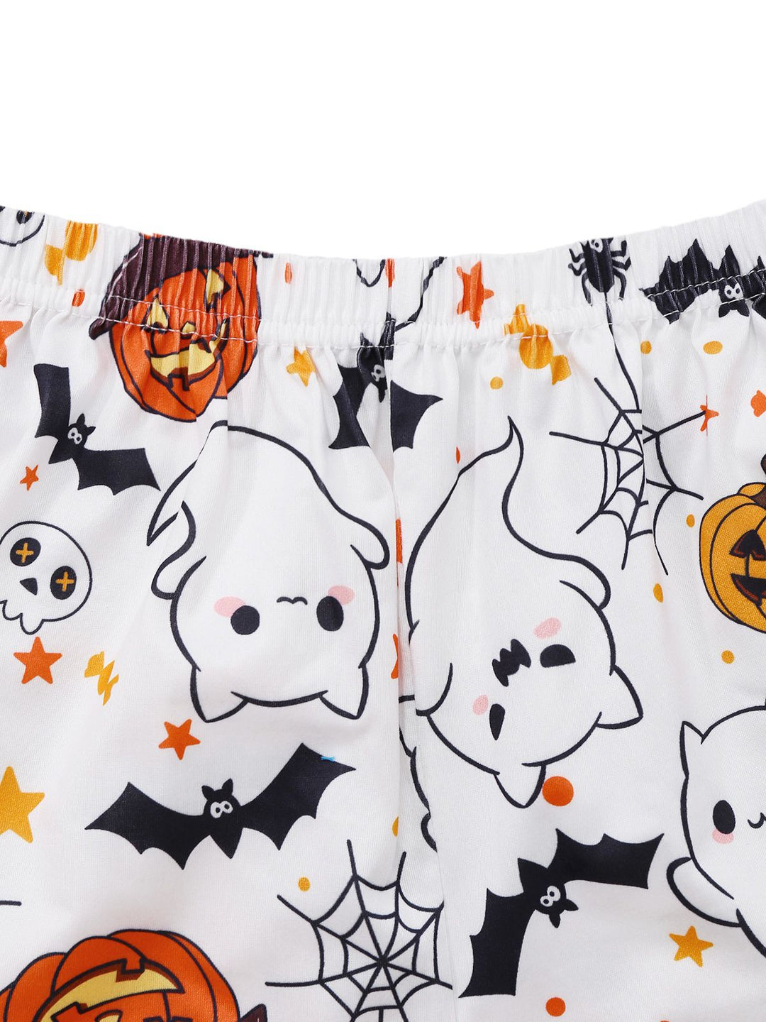 Halloween Print Notched Collar Pajama Set - vintage fashion, retro style