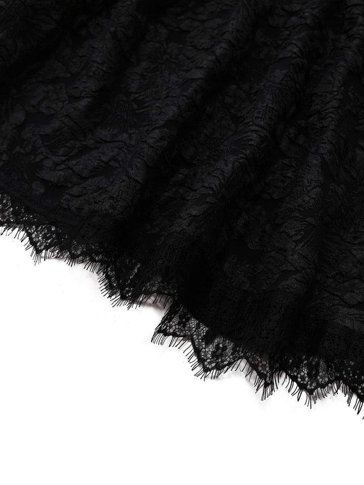 1950s Halloween Spider Web &amp; Cross Textured Dress - vintage dress, retro fashion, rockabilly