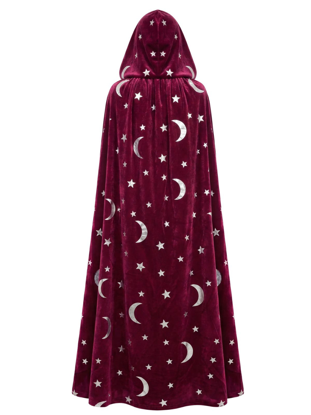 1950s Halloween Star &amp; Moon Velvet Long Hooded Cape, vintage fashion, retro style - perfect for women who love vintage and retro fashion