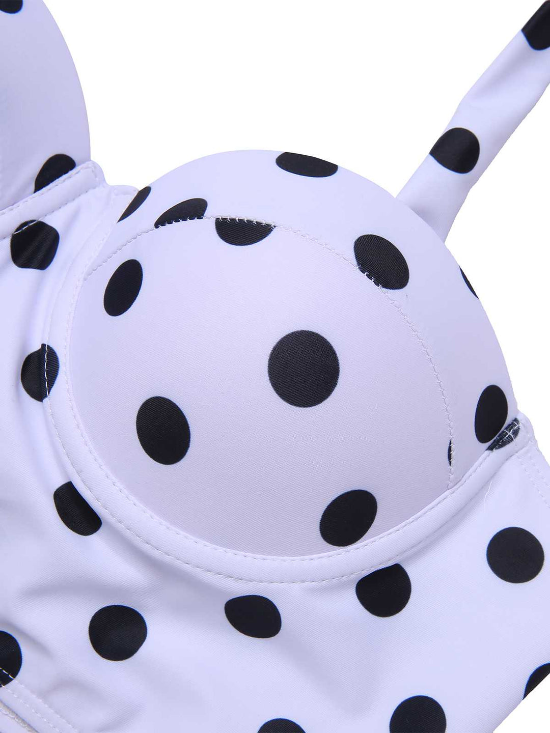 Halter Contrast Polka Dots Swimsuit — poolside glamour meets sun-drenched confidence