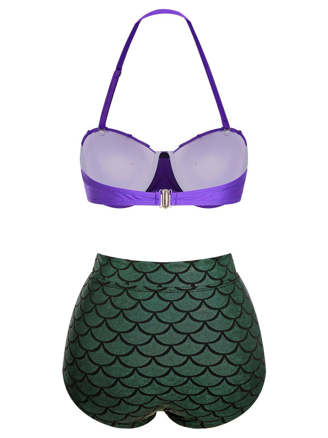 1950s Halter Mermaid Scales Swimsuit, vintage swimsuit, pin-up swimwear - perfect for women who love vintage and retro fashion