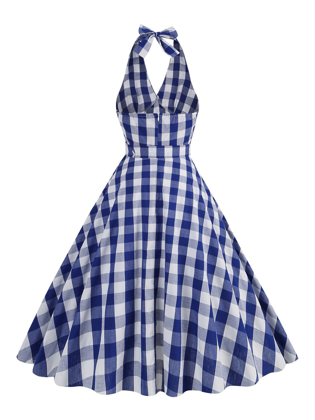 1950s Halter Plaid Belted Swing Dress: timeless style reimagined