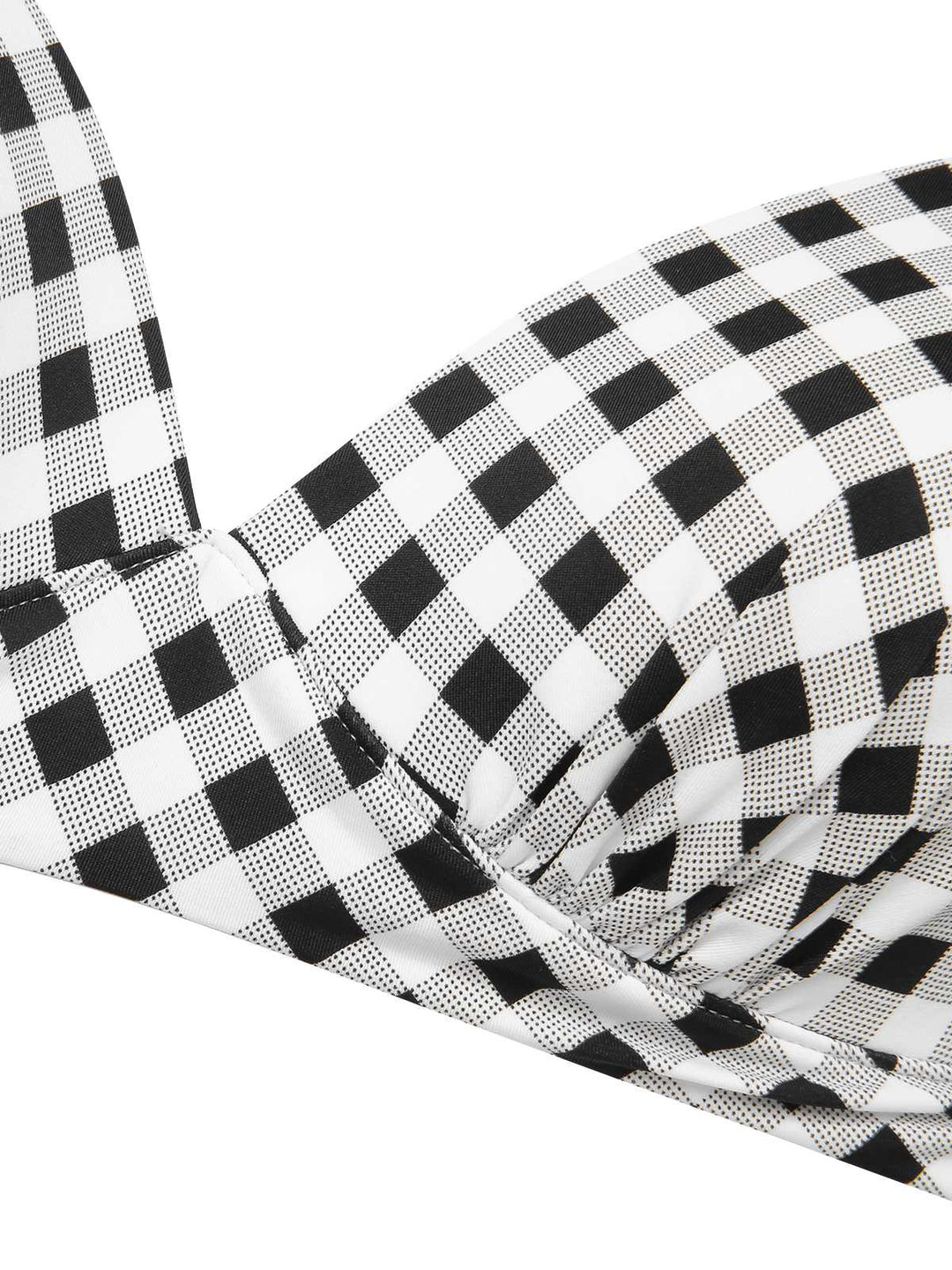 1950s Halter Plaids Lace-Up Swimsuit — 1950s poolside glamour meets sun-drenched confidence