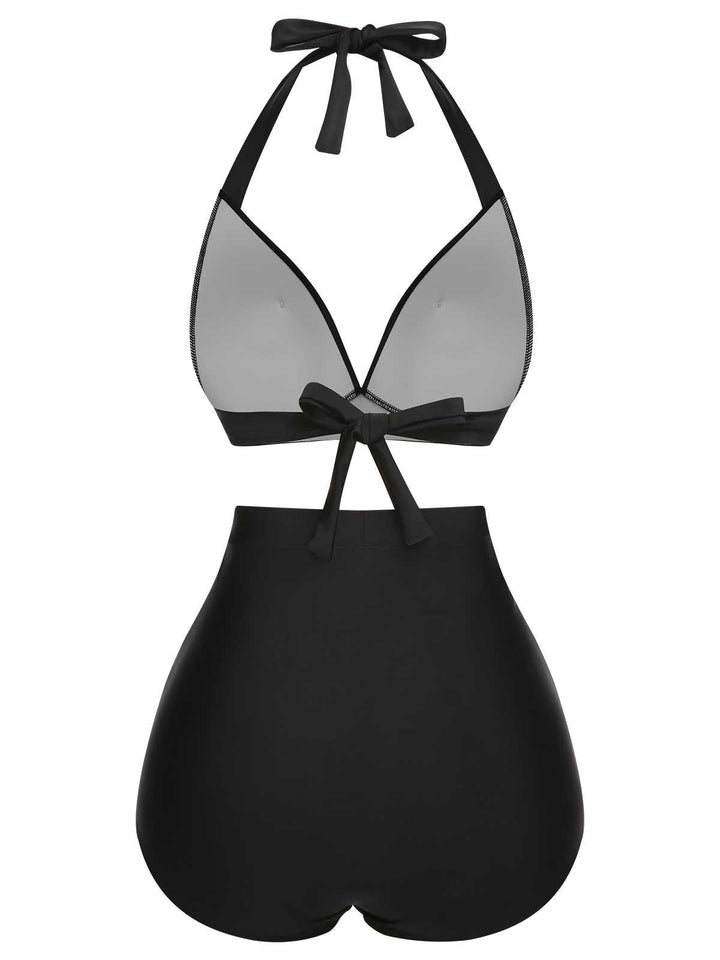 1950s Halter Plaids Lace-Up Swimsuit — because 1950s glamour never goes out of style