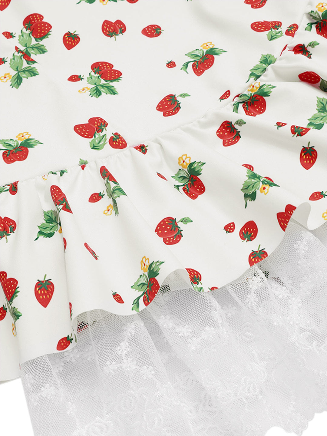 Halter Strawberry Lace Bow Swimdress - vintage dress, retro fashion