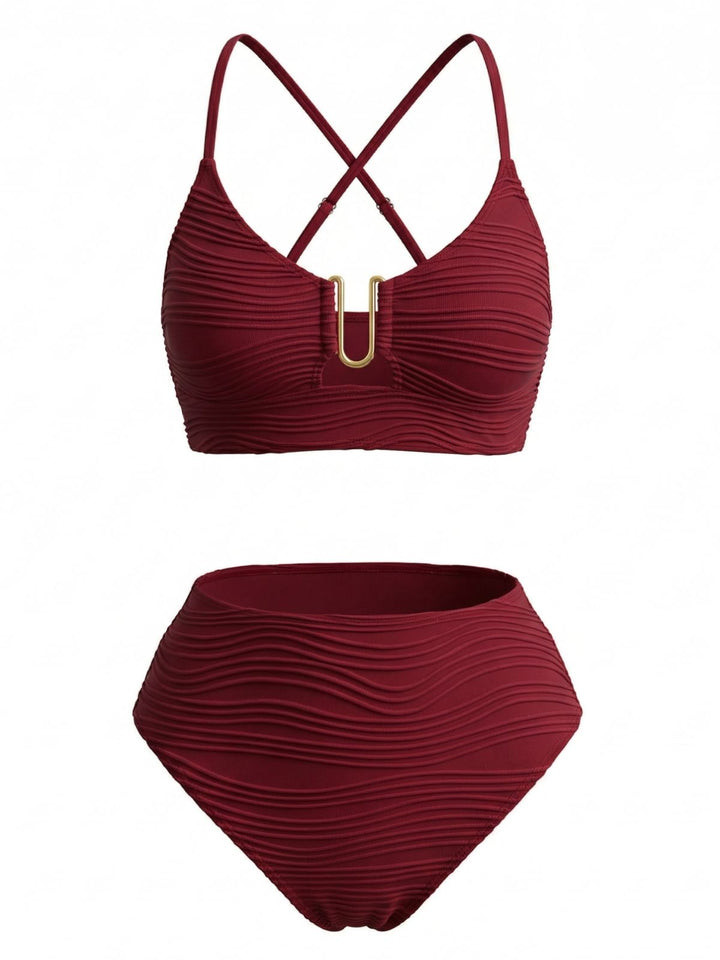 1950s High Waist Halter Tankini Set - vintage fashion, retro style