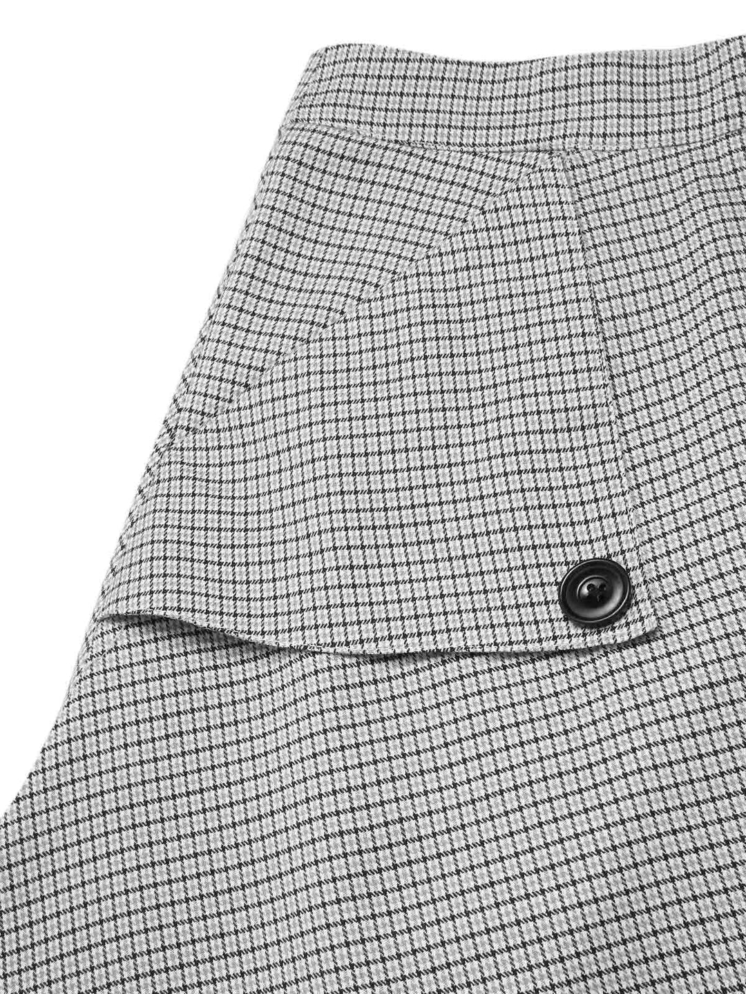 1950s High-Waist Plaids Button Pocket Skirt - vintage skirt, retro style