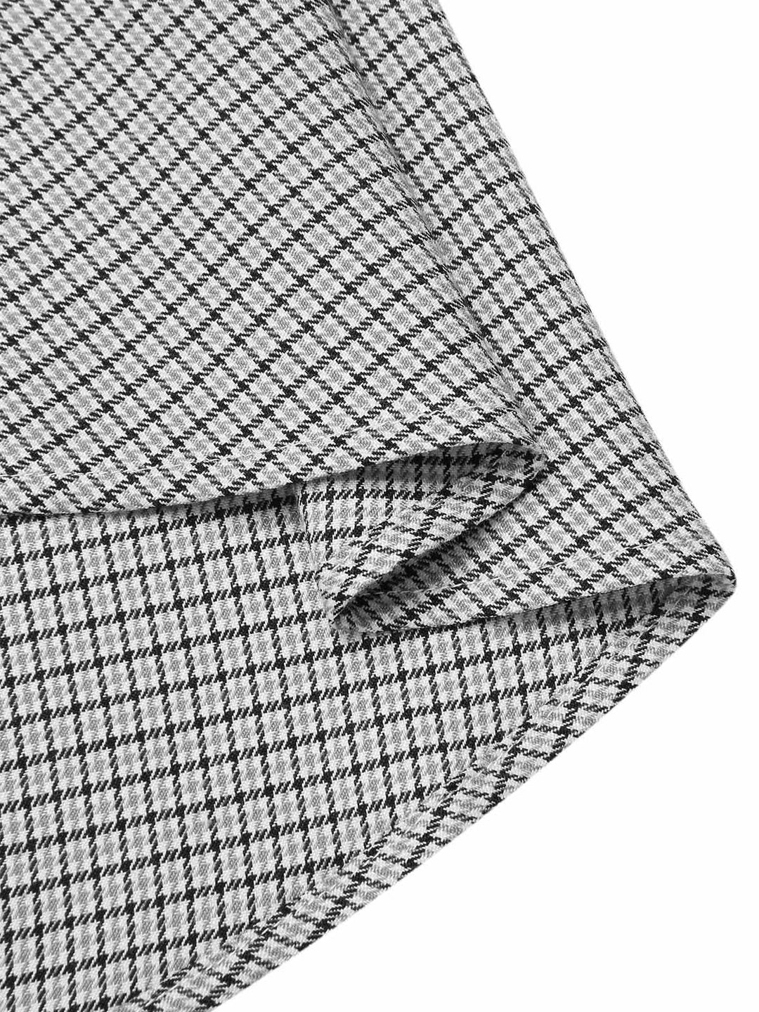 1950s High-Waist Plaids Button Pocket Skirt - vintage skirt, retro style