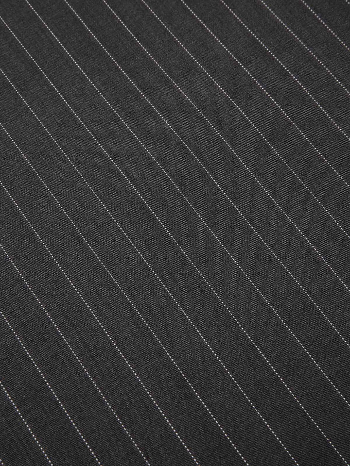 Dark Gray 1950s Striped Office Style Belted Jumpsuit - vintage jumpsuit, retro fashion