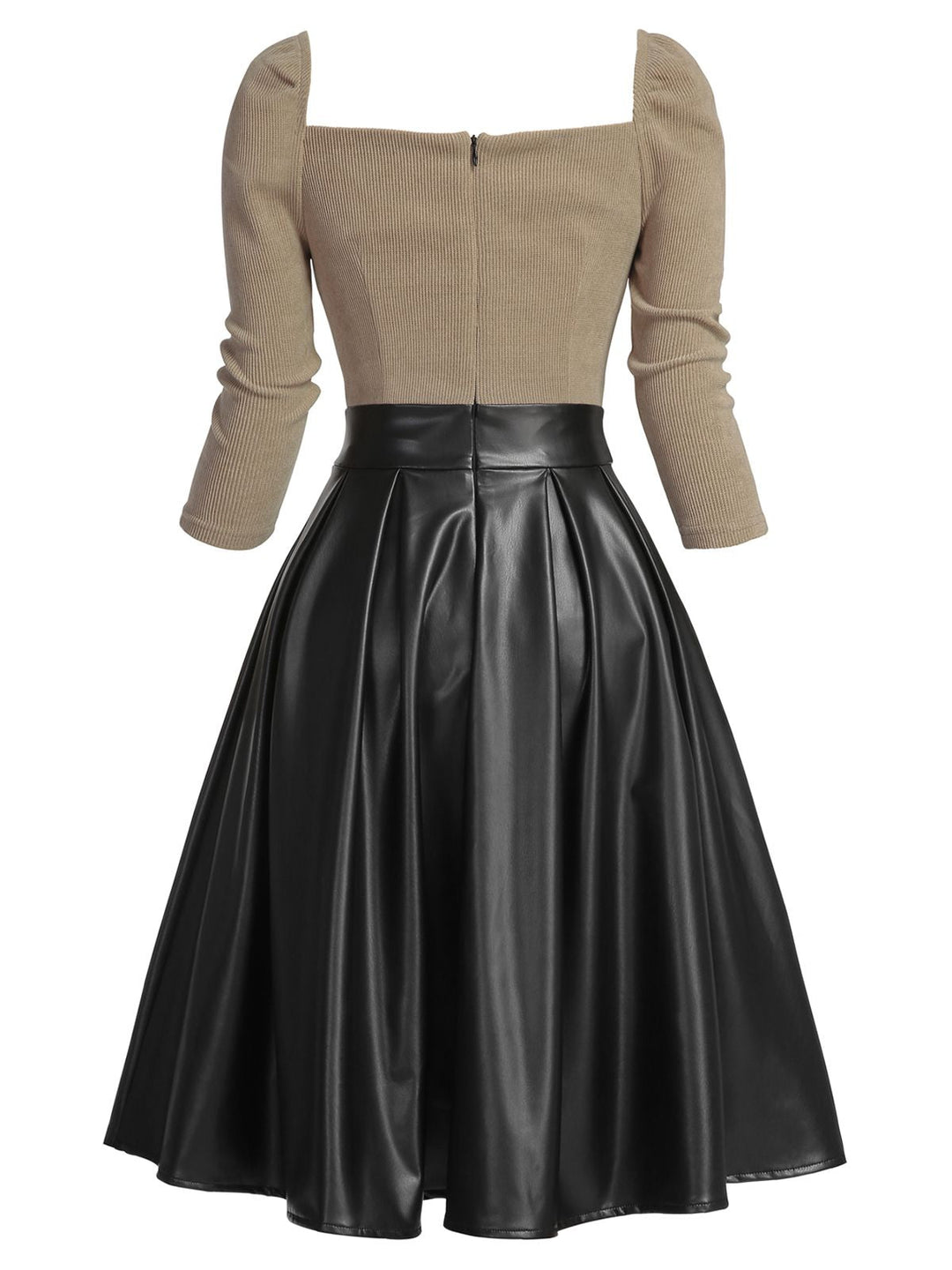 1950s Knitted Leather Patchwork Dress | 1950s | vintage dress, fashion