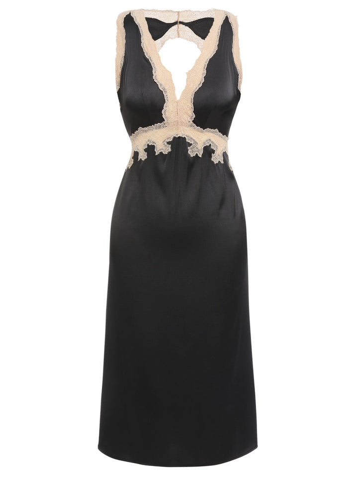 Lace Backless V-Neck Satin Sleepwear — because glamour starts underneath