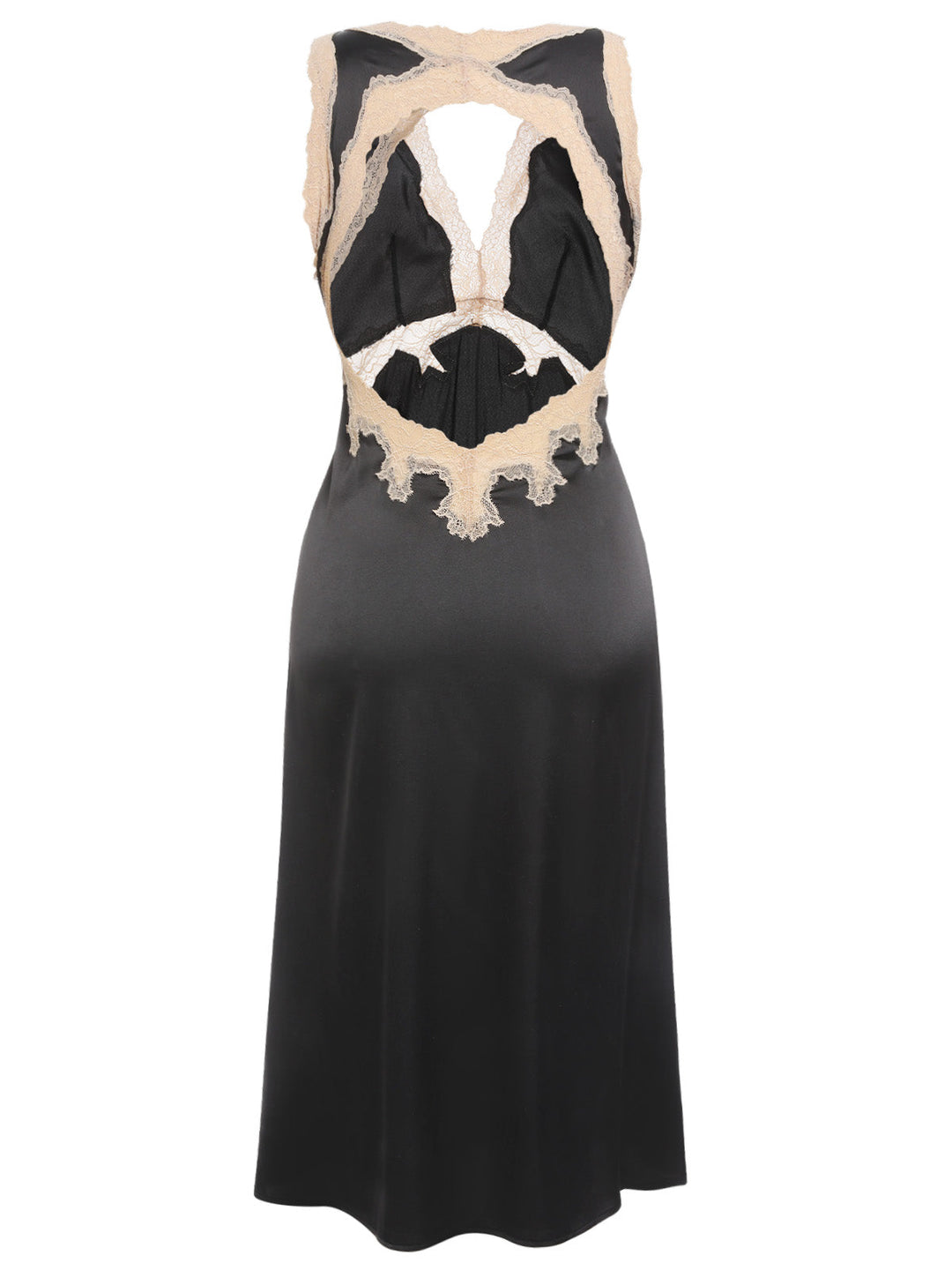 Lace Backless V-Neck Satin Sleepwear — vintage elegance for the modern woman