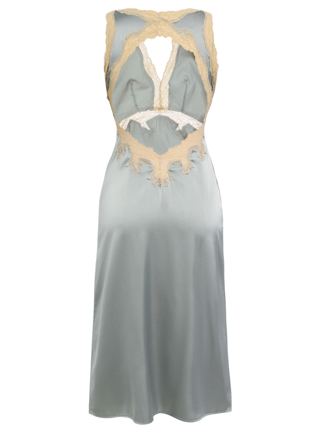 Lace Backless V-Neck Satin Sleepwear — vintage elegance for the modern woman