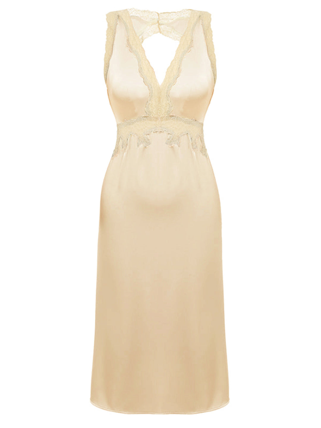 Lace Backless V-Neck Satin Sleepwear: timeless style reimagined