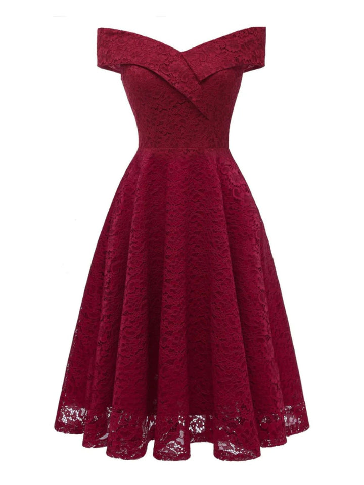 1950s Lace Floral Swing Dress: timeless style reimagined