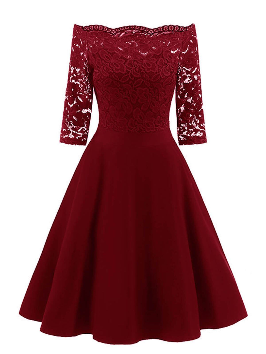 1950s Lace Off Shoulder Dress — vintage elegance for the modern woman