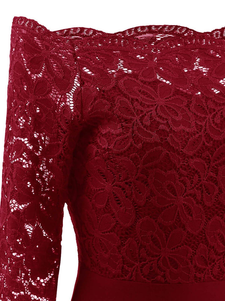 1950s Lace Off Shoulder Dress — vintage elegance for the modern woman