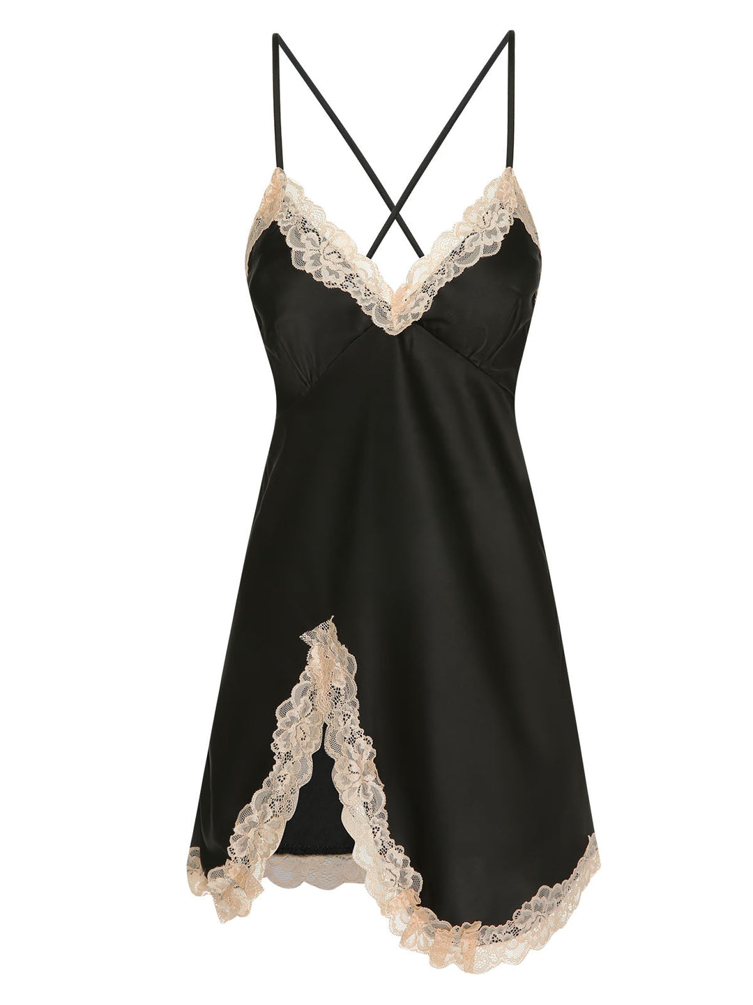 Lace Patchwork Suspender Sleepwear, vintage fashion, retro style - perfect for women who love vintage and retro fashion