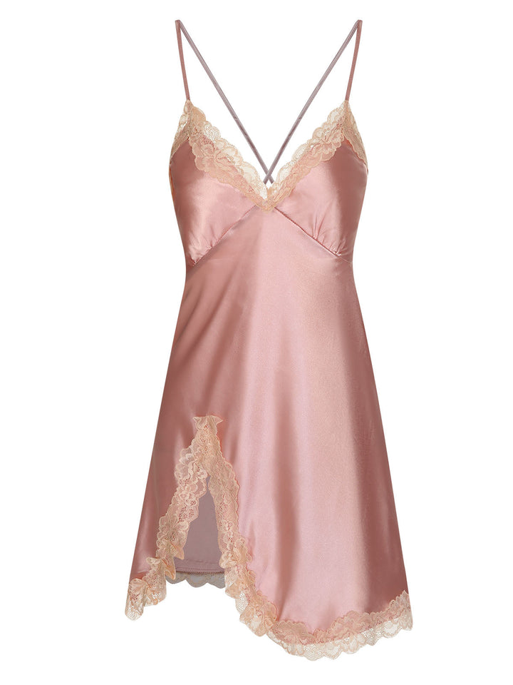 Lace Patchwork Suspender Sleepwear | | vintage nightgown, retro sleepwear