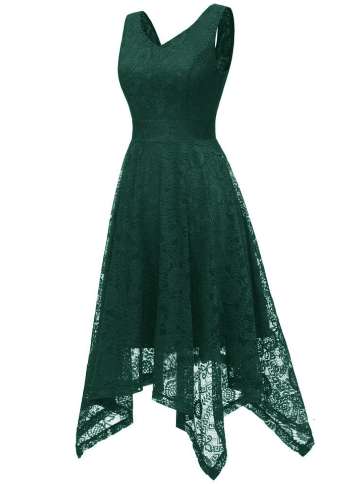 1950s Lace Pointed Hem Swing Dress: timeless style reimagined