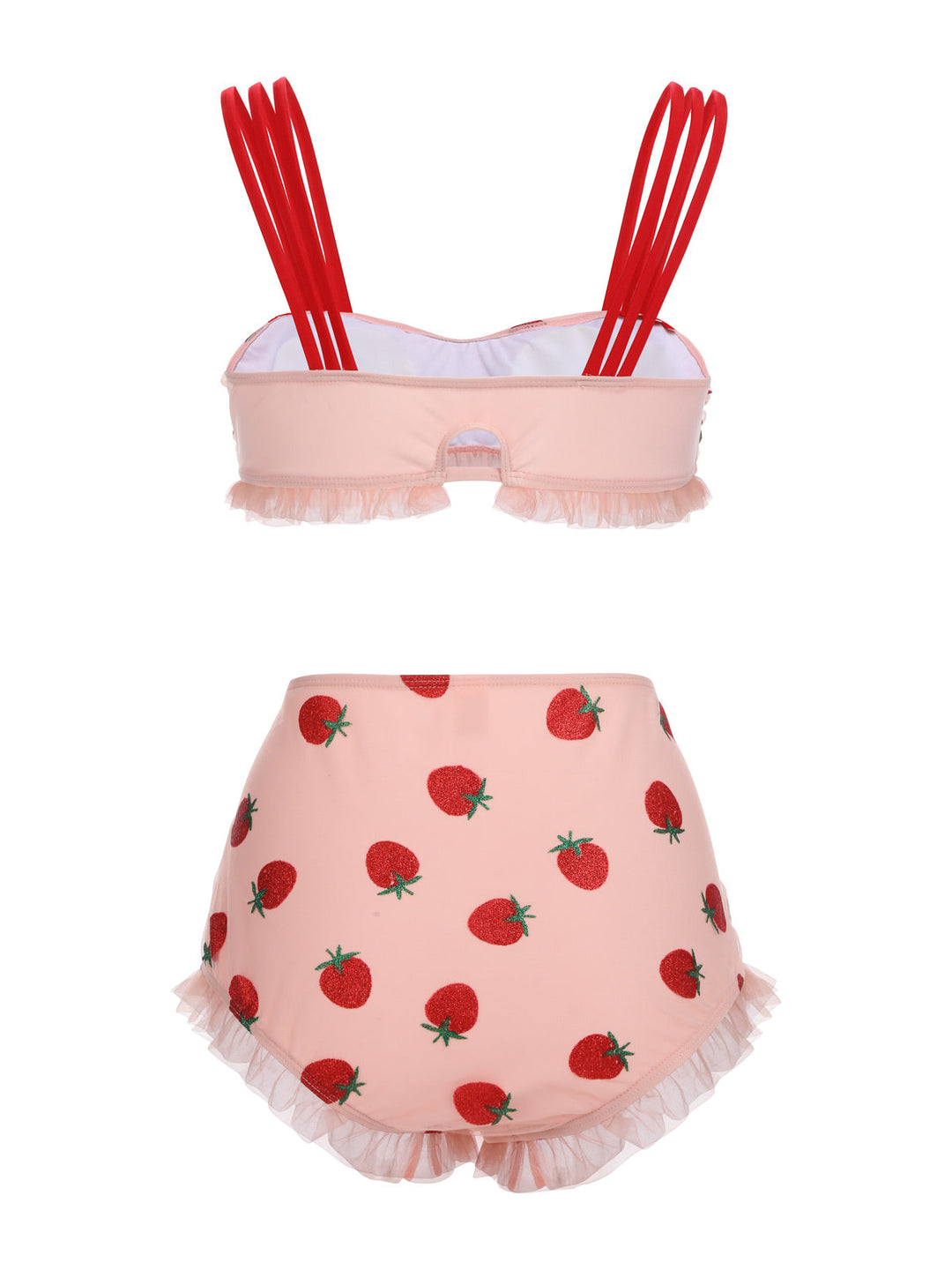 Lace Strawberry Cami Tankini Set - vintage fashion, retro style