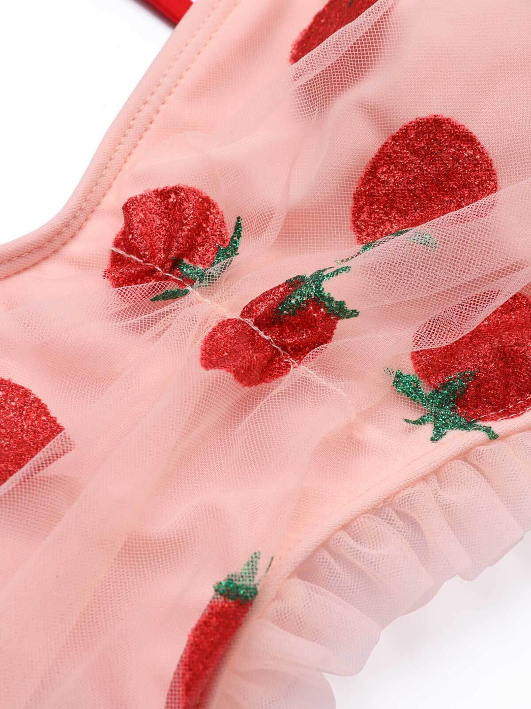 1950s Lace Strawberry Cami Tankini Set | vintage fashion, retro style, classic elegance - perfect for retro fashion enthusiasts