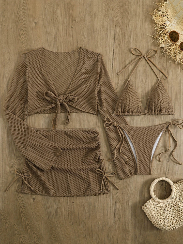 Lace Tie Bow Vintage Bikini, vintage swimsuit, swimwear - perfect for women who love vintage and retro fashion