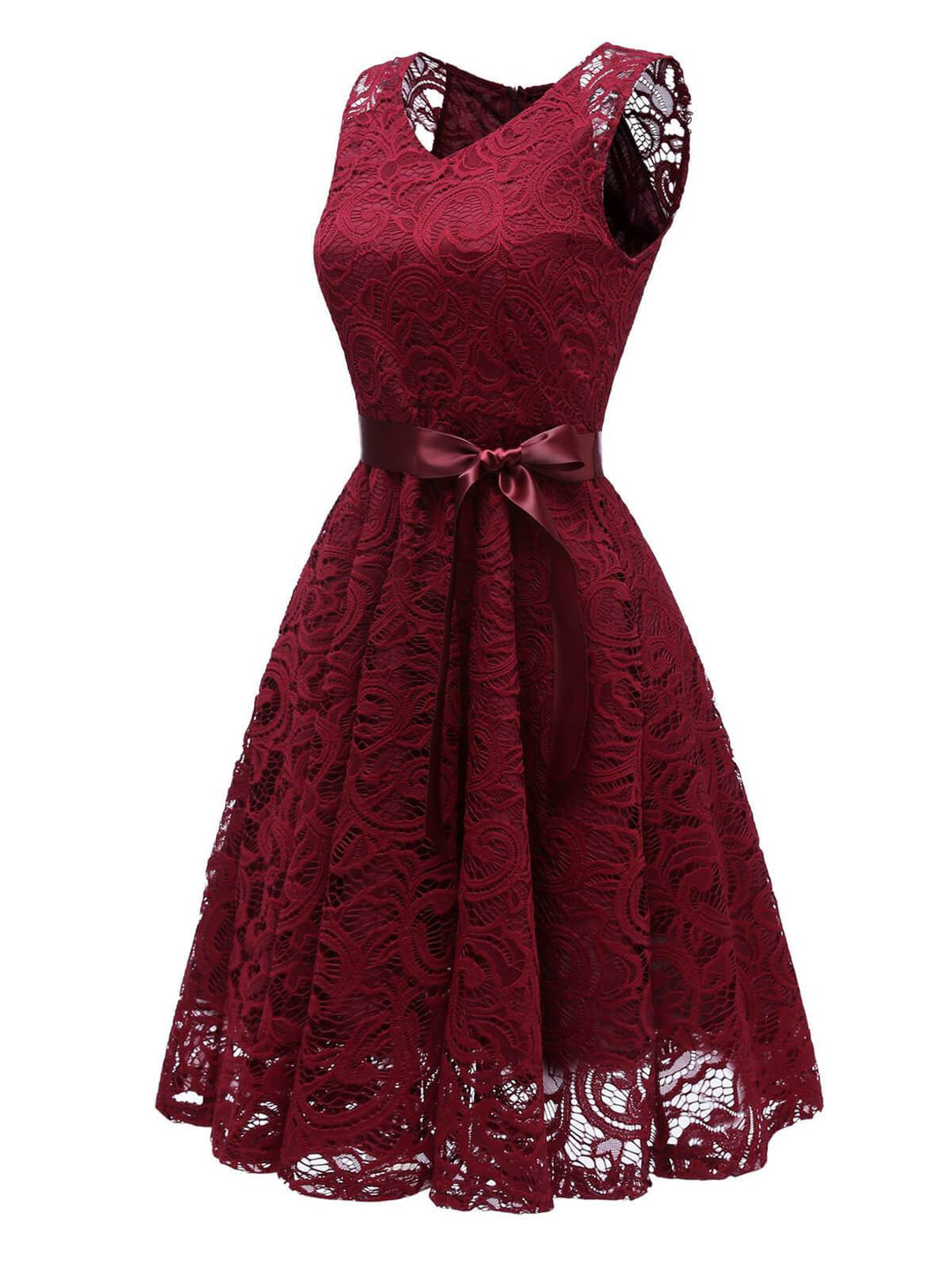 1950s Lace V Neck Bow Dress — vintage elegance for the modern woman