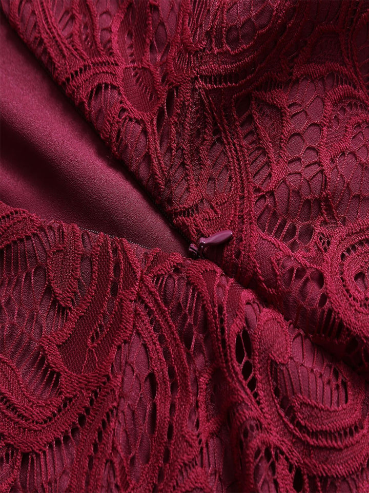 1950s Lace V Neck Bow Dress — vintage elegance for the modern woman